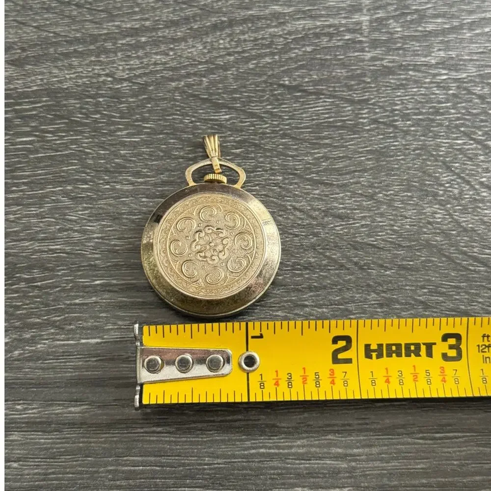Lucerne Swiss Made Gold Tone‎ Pendant Pocket Watch FOR PARTS